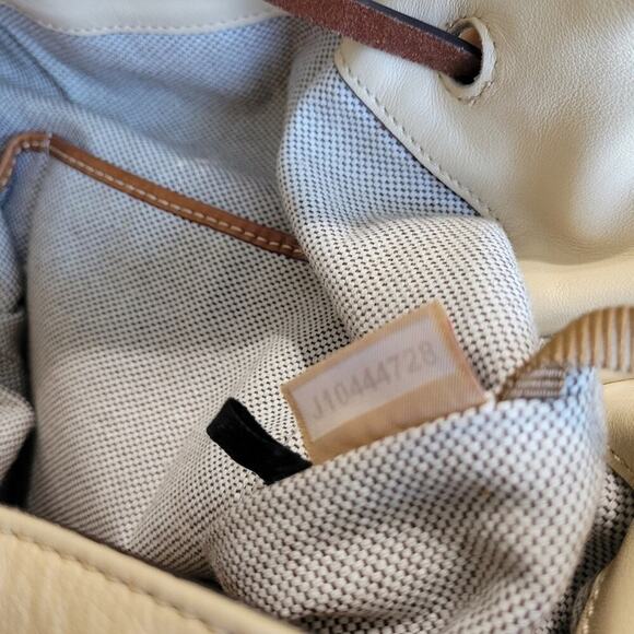 Dooney & Bourke Florentine Large Logan Cream Drawstring Shoulder Bag - Picture 2 of 15